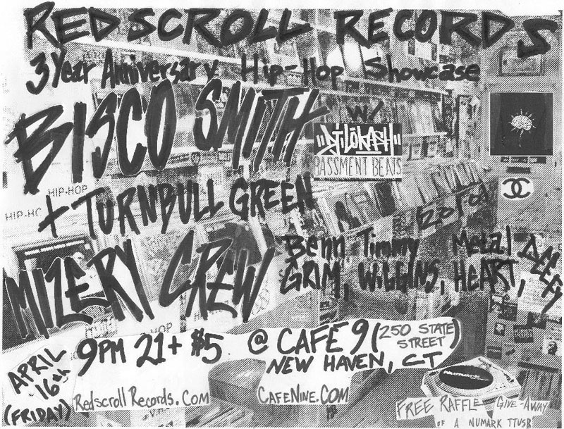 Redscroll Records 3-Year Anniversary Flyer